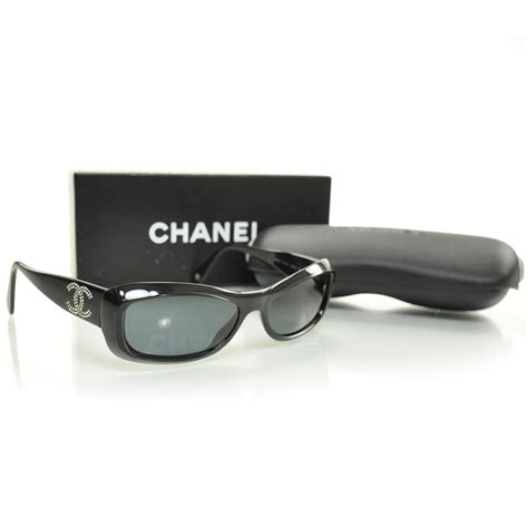 vintage chanel cc logo crystal sunglasses